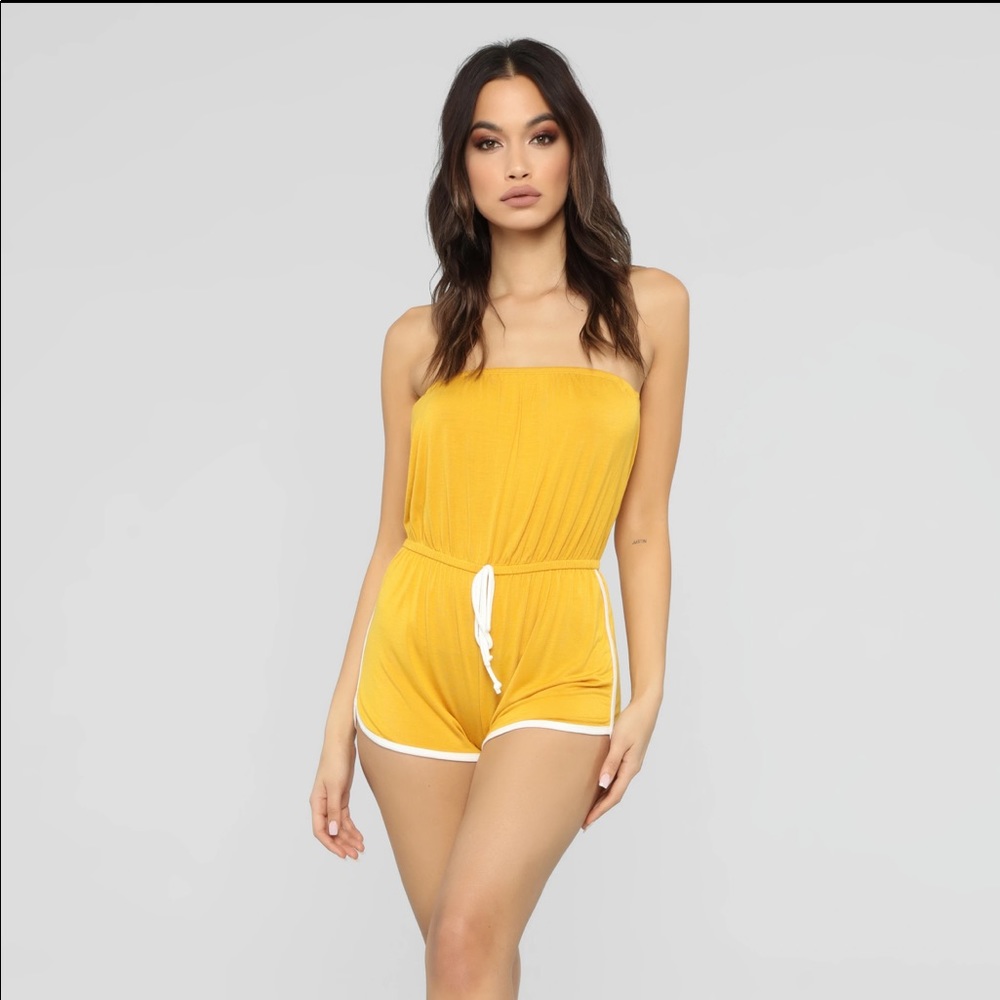 Mustard Tube Romper